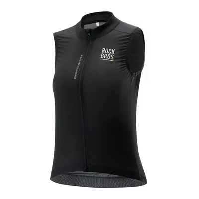 Produktbild von ROCKBROS Road to Sky Fahrradweste Slim Winddichte Atmungsaktiv Damen ärmellos Jacke Sport Schwarz XXL