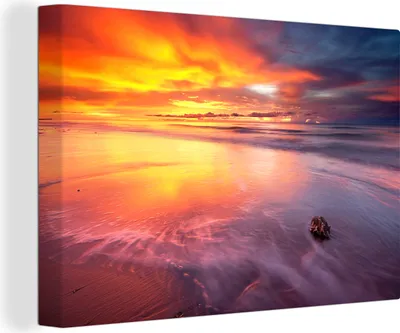 Obrázek produktu pro OneMillionCanvasses® Malba na plátně Nástěnná malba na plátně - Slunce - voda - pláž - 150x100cm