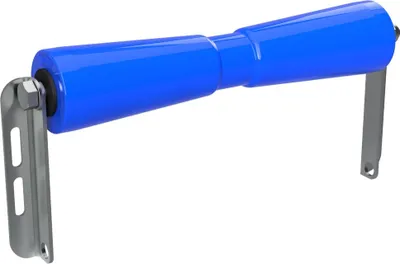 Immagine prodotto di Rullo per chiglia in poliuretano con supporto C rotolo rimorchio per barca zincato SUPROD, 400 mm, blu