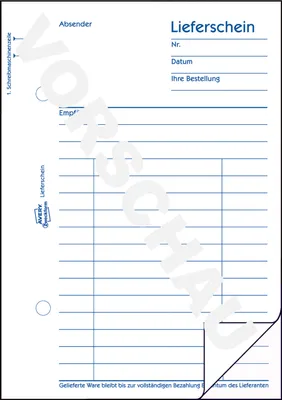 Image de Avery Zweckform® 724 Bon de livraison DIN A6 préperforé 2 x 50 feuilles, blanc