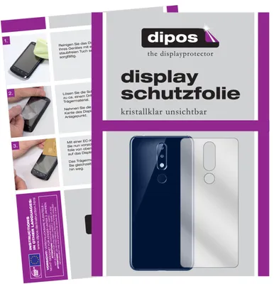 Produktbild von 6x Schutzfolie für Nokia 5.1 Plus Rückseite klar Displayschutzfolie Display
