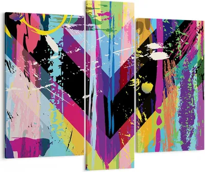 Produktbild von Bild auf Leinwand - Leinwandbild - Abstraktion modern - 95x80cm - Wand Bild - Wanddeko - Wandbilder - Leinwanddruck - Bilder - Kunstdruck - Wanddekoration - Leinwand bilder - Wandkunst - CB95x80-3604