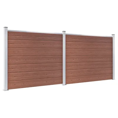 Produktbild von vidaXL Zaunelement Set WPC 353x146 cm Braun