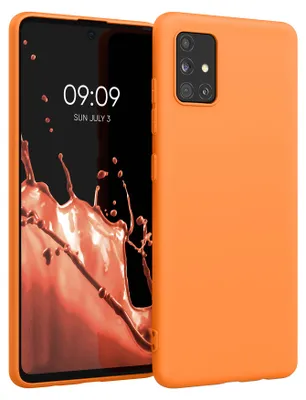 Produktbild von kwmobile Handyhülle für Samsung Galaxy A51 Hülle - TPU Case - Kabelloses Laden - Schutzhülle Cover in Fruity Orange