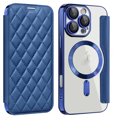 Immagine prodotto di Per Apple iPhone 16 Pro 360 gradi Full Body Magsafe RFID Anti Data Theft Custodia in  Blu Scuro