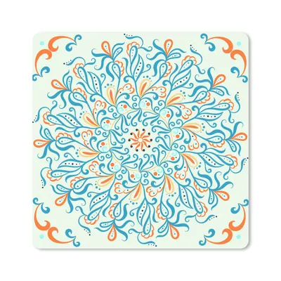 Produktbild von MuchoWow® Mauspad Mousepad Mandala - Quadrat - Muster 20x20 cm - Mousepads - Maus Mat - Pad - Mausunterlage - Desk Mat - Bureauartikeln