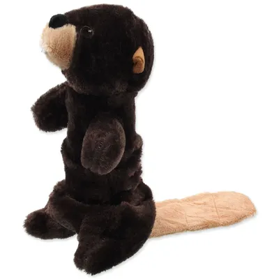 Obrázok produktu pre Hračka DOG FANTASY Skinneeez Plyšový pískací bobor 45 cm 1 ks