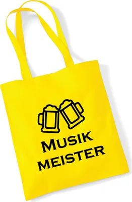 Produktbild von Huuraa Jutebeutel Musikmeister Spielmanszug 10 Liter Yellow Baumwolle Tasche Geschenkidee