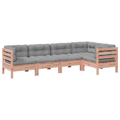Immagine prodotto di Set Divani Giardino 5 pz Cuscini Legno Massello Abete Douglas