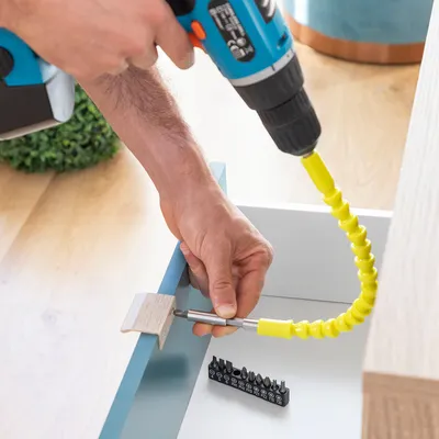 Produktbild von Biegsame magnetische Schraubendreherverlängerung mit Zubehör Drillex InnovaGoods