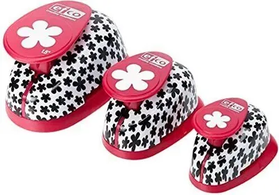 Produktbild von Efco Design-Stanzset Retro-Blume, 14 mm/24 mm/35 mm, 3-teilig, rosa, 20 x 10 x 4 cm NS