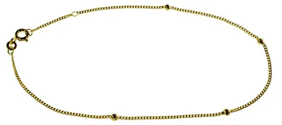 Image de Chaîne de cheville - 25cm - 333 or jaune avec boules