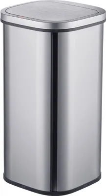 Produktbild von Relaxdays Mülleimer mit Sensor, 30 Liter, elektrischer Deckel, Müllbeutelhalter, Edelstahl, Abfalleimer Küche, silber