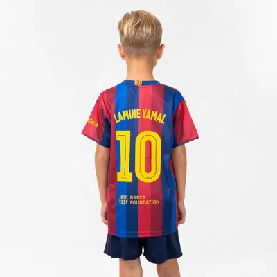 Produktbild von Lamine Yamal FC Barcelona Fußballtrikot Kinder - Offizielle Fanartikel - Shirt + Hose - Größe 164
