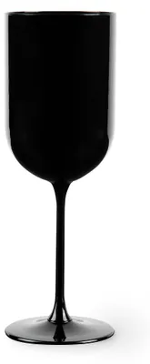 6er-Set schwarze Weingläser, gespritztes Glas, 410 ml, 22 cm hoch