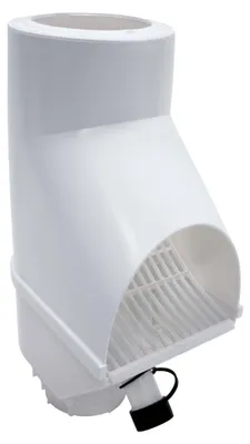 Produktbild von Jardinion Regenwasserfilter, Fallrohr Laubabscheider Weiß 30,5 x 12 x 17,5cm Regenwassersammler für Fallrohr DN75, DN85, DN100