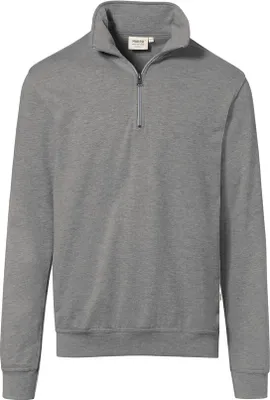 Produktbild von HAKRO Zip Sweatshirt Premium #451 Gr. M grau-meliert