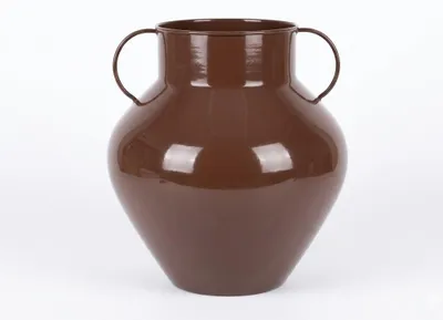 Immagine prodotto di Vaso metallico Mondex, colore marrone cioccolato, dimensioni 18,5x31x34 cm, confezione singola