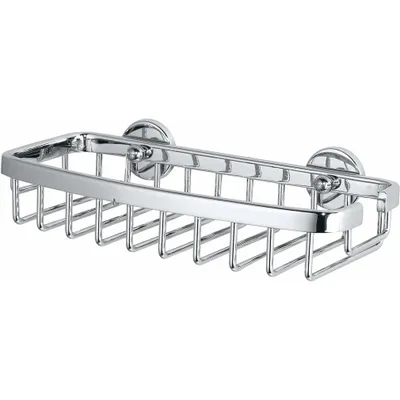 Produktbild von tesa Duschablagekorb Aluxx zum Kleben viereckig 1 Ablage verchromt 22 cm