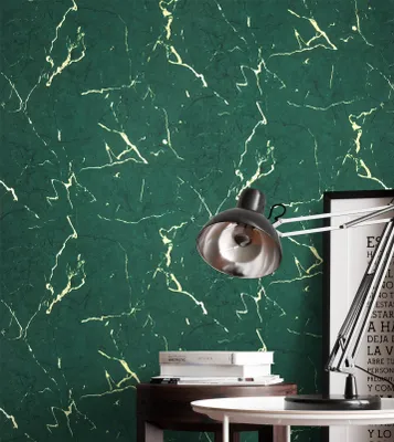 Produktbild von NEWROOM Tapete Grün Vliestapete Glänzend - Marmortapete Glamour Gold Marmor Marmoroptik Edel Mustertapete