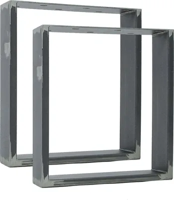 Produktbild von Natural Goods Berlin Möbelkufen RECHTECK, Tischkufen, Tischbeine, Tischgestell, Esstisch, Bank, Couchtisch, Industrial, B40xH43 cm, 2 Stück