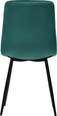Obrázek produktu pro Sweiko jídelní set (5dílný), jídelní set se 4 židlemi, kuchyňský set, kulatý jídelní stůl o průměru 100 cm se zlatými kovovými nohami, bílá deska stolu z MDF, jídelní židle z tmavě zeleného sametu