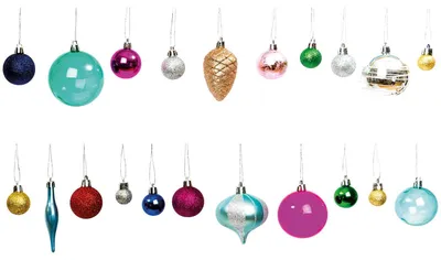 Produktbild von Bunte Weihnachtskugeln 27-teilig