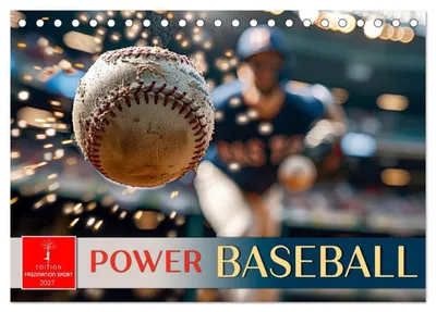 Produktbild von Power Baseball (Tischkalender 2027 DIN A5 quer), CALVENDO Monatskalender