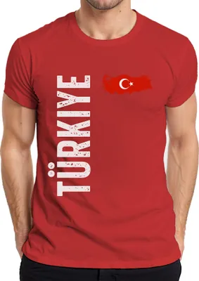 Produktbild von Türkei Flagge Fußball Fan WM Weltmeisterschaft 2026 Herren T-Shirt, Rot, 3XL