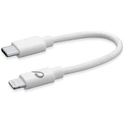 Produktbild von Cellularline Power Cable 15cm - USB-C to Lightning, 0,15 m, Lightning, USB C, Weiß, 25 g, 150 mm