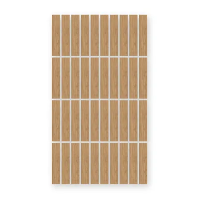 Produktbild von Wandverkleidung 50x10 cm - Set 40 Stück (2 m²) - dekorative Wandpaneele - Holzoptik - SCHWARZ