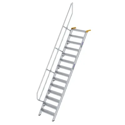 Produktbild von Treppe 60° Stufenbreite 800 mm 14 Stufen Aluminium geriffelt