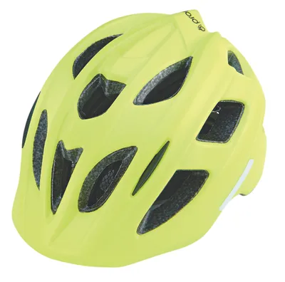 Produktbild von Prophete Kinderhelm 48-52 cm – Neon Gelb mit LED – Verstellbarer Inmold-Fahrradhelm, Seitlicher Verschluss – Leicht & Sicher für Kinder – Optimale Sichtbarkeit & Komfort
