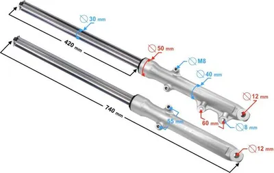 Produktbild von Fighter, Sprint-Stoßdämpfer vorne, silber