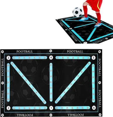 Productafbeelding van Voetbalmat Antislip - Trainingsmat - Schokabsorptie - Multifunctioneel - 90 x 60 cm - Verbetering van Coördinatie