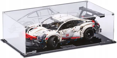 Immagine prodotto di Vetrina nera per LEGO® Technic 42096 – Porsche 911 RSR, con retrostante stampata