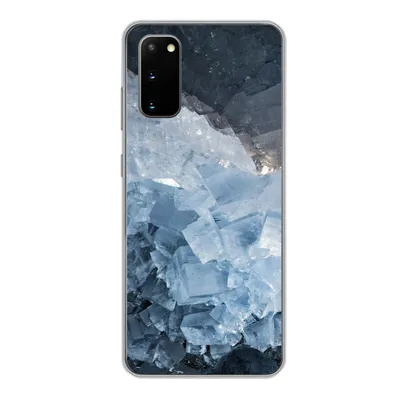 Produktbild von MuchoWow® Handyhülle Schutzhülle Hülle für Samsung Galaxy S20 Naturstein - Kristall - Blau Silikon Softcase Handy Hülle - Bild