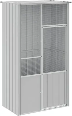 Obrázek produktu pro vidaXL Voliéra šedá 115x78x200 cm Pozinkovaná ocel