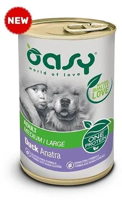 Zdjęcie produktu dla Karma mokra dla psa Oasy One Protein Adult Medium/Large Kaczka 400gr