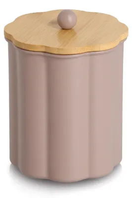 Produktbild von ZELLER 19417 Vorratsdose 1000 ml aus Metall, taupe, ca. Ø 12,2 x 16,5 cm