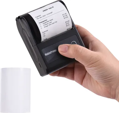 Obrázek produktu pro Přenosná 58mm 2-palcová bezdrátová BT termální tiskárna faktur Mini mobilní POS tiskárna Podpora ESC / POS tiskových příkazů Kompatibilní s Android iOS Windows pro restaurace Supermarket Maloobchod Malé podniky