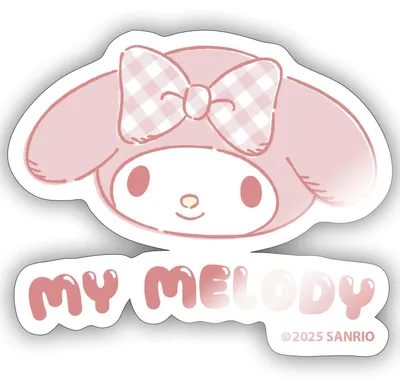 Produktbild von Spreadshirt My Melody Portrait Sticker Aufkleber, 10 x 10 cm, Weiß glänzend