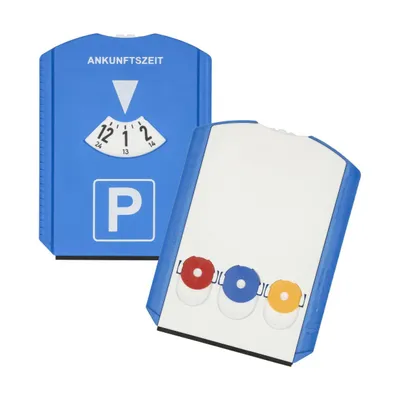 Produktbild von Parkscheibe "Euro" mit Chips blau/weiß