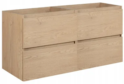 Zdjęcie produktu dla Szafka Łazienkowa Wisząca Pod Umywalkę 120X46 Cm Simon Dąb Jasny Laminowana