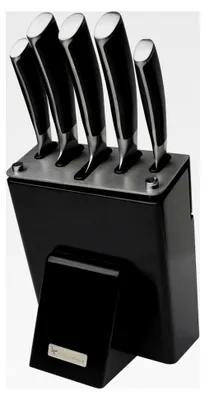 Produktbild von 6-teiliges Edelstahl-Messerblock-Set