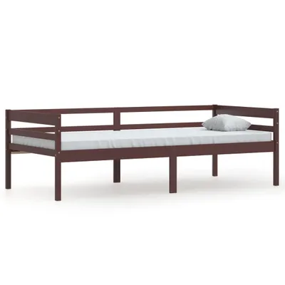 Immagine prodotto di vidaXL Letto in legno massiccio di pino marrone scuro 90x200 cm