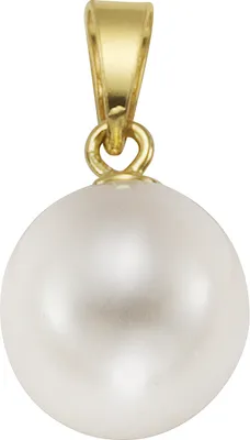 Produktbild von F Anhänger 925/- Sterling Silber 1,4cm gelb Süßwasserzuchtperle weiß 373240003V-9