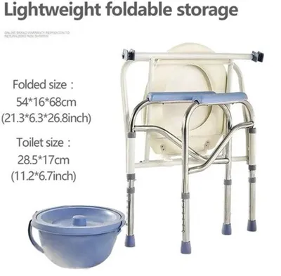 Image de Siège de douche pliable - Hauteur réglable - Acier inoxydable - Blanc - Pour personnes âgées