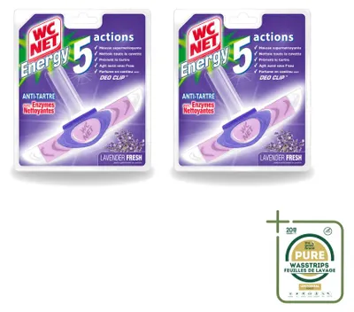 Produktbild von 2 x WC Net Toiletstein Lavendel - Vorratspackung - 2 Stücke