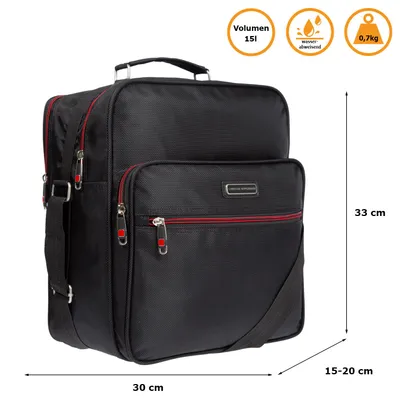 Produktbild von Christian Wippermann Flugbegleiter Umhängetasche Arbeitstasche Herren Tasche Schwarz im Hochformat